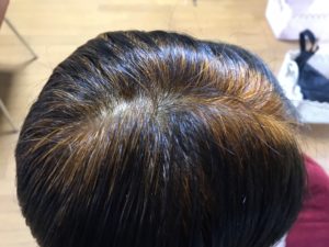 石臼挽きヘナ染め後