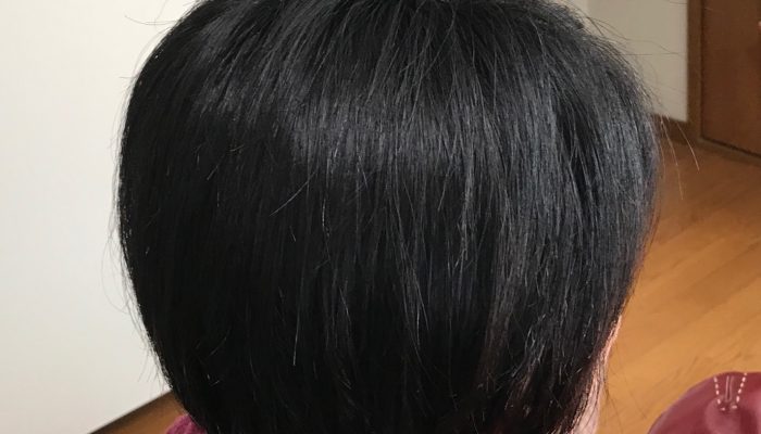 髪にコシがでて地肌から立ち上がり根元が見えない状態です 愛知県 ピュアチャンスサロン一宮 植物100 の石臼挽きヘナ専門サロン